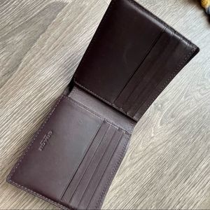 COACH brown leather wallet slim